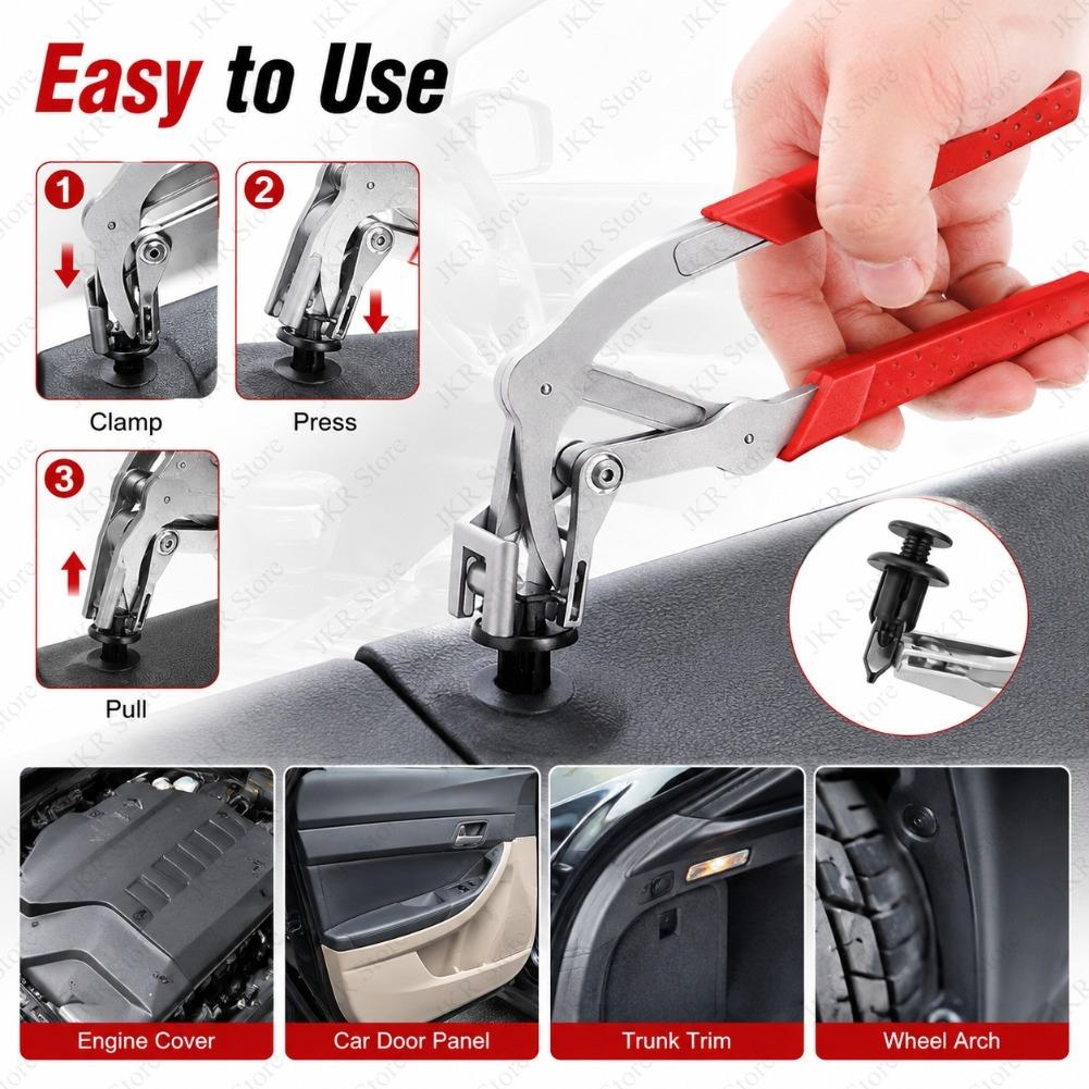 Car Clip Removal Pliers Plastic Fastener Remover Tool for Interior Door Panel Trim Trunk Bumper Auto Repair Maintenance Tool