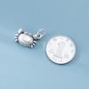 S999 Pure Silver 3D Hard-aged Crab Pendant, DIY Bracelet, Hanging Ornament, Handmade Braided Rope Material and Accessories