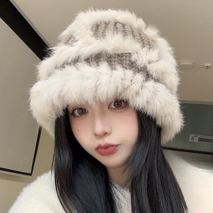 Knitted Fisherman Women's Face Changing Autumn and Winter Ear Protection Warm Woolen Hat Plush Hat National Fashion Lion Hat