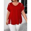 Sleeved Sexy Vneck Short Summer Tshirts Special Design Womens Tshirt