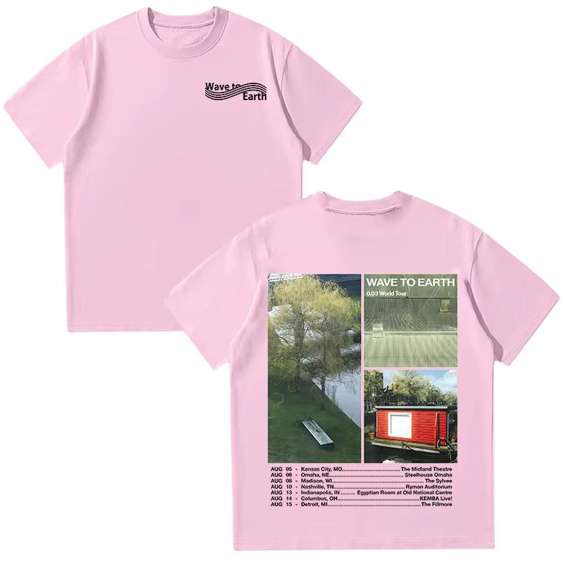 2026 Wave To Earth 003 World Tour Tshirt Unisex Casual Oversized Tops Streetwear Fashion Women Men Cotton T Shirt Kpop Clothes