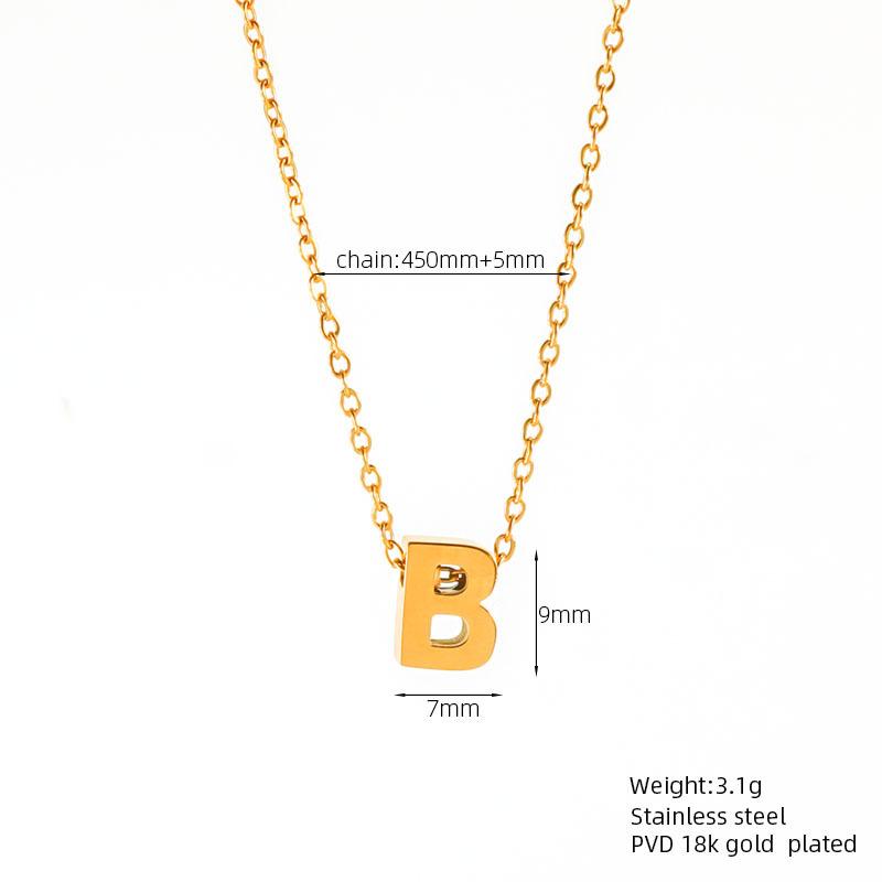 

CARLIDANA Minimalist 26 Letter Alphabet Stainless Steel Pendant Necklace Gold Plated Colorfast a to Z Alphabet Fashion Necklace Z&40 and 5cm золотий