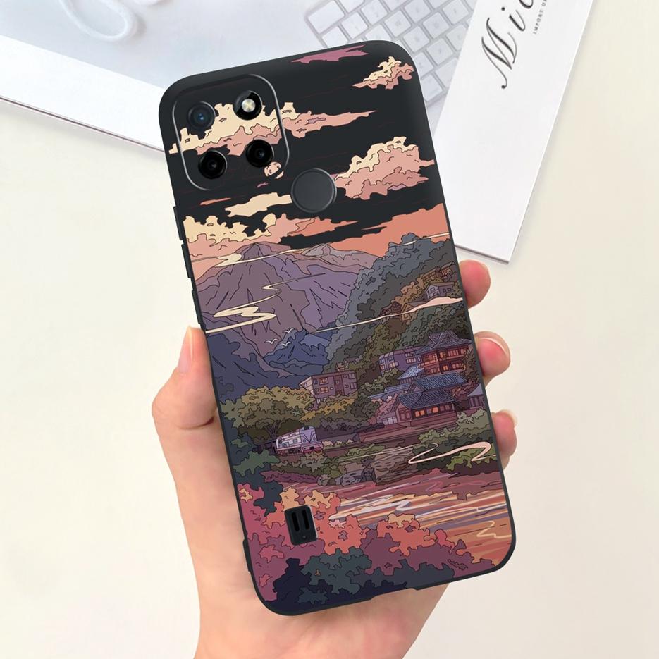 For Realme C21Y Case Realme C25Y Stylish Candy Painted Cover Soft Silicone Phone Case For Realme C21 C 21 Y C25Y RealmeC21 Shell
