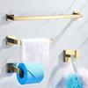 1/5Pcs Stainless Steel Bathroom Hardware Towel Bars Racks Rust Proof Wall Mount For Modern Bathroom Renovation Home Use