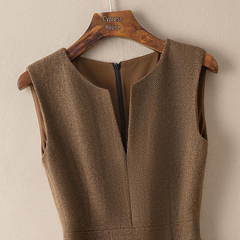 Elegantní dámské midi šaty bez rukávů z merino vlny SIBISHE