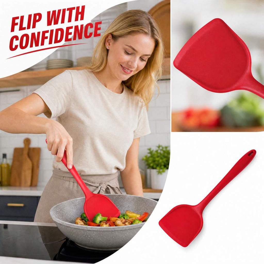 Silicone Spatula for Cooking, Heat Kitchen Utensil for Frying and Baking