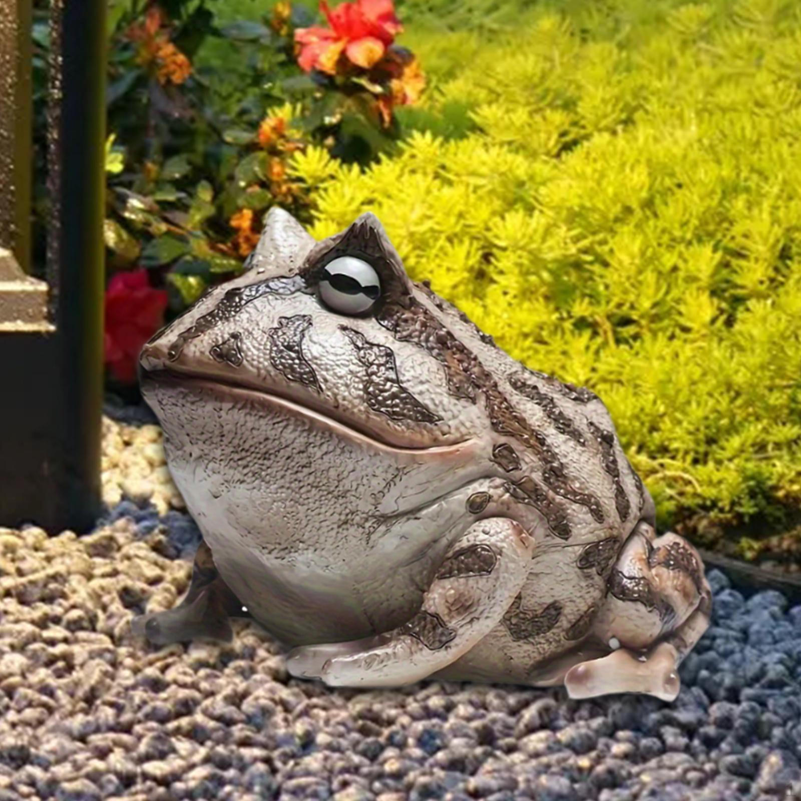 

Фигурка лягушки, скульптура животного, декоративная, милая, ландшафтная, орнамент, миниатюрная статуэтка для парка серый