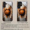 Funda de Cristal Templado Premium para Teléfono para Serie Galaxy S26 / S21 / S22 / S23 / S24 / S25 FE / Ultra / Plus. Explosión de Baloncesto.