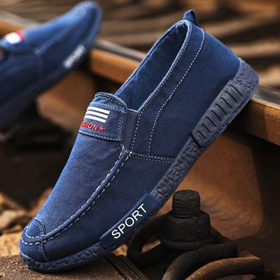 Frühling, Herbst und Sommer Segeltuchschuhe Herrenschuhe Alte Peking-Stoffschuhe Herren-Einzelschuhe Herren-Flachboden-Lazy-Schuhe Brettschuhe Freizeitschuhe