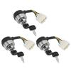 3Set 6 Wire Ignition Switch with Key for 188F/GX390/190F/GX420 Gasoline Engine Generator