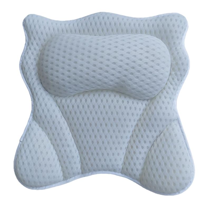 Premium Bath Pillow With net Fabric And Firm Suction Cups For Adults And Children