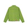 Stussy x CPFM Crossover Zip Work Jacket Alphabet Logo Full Print Denim Unisex Green 315284