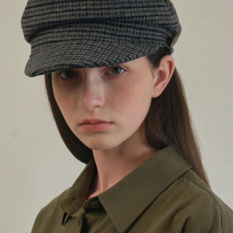 

OUR NOSTALGIA Classic tweed matorros cap_Charcoal(O25-ACC06) Charcoal