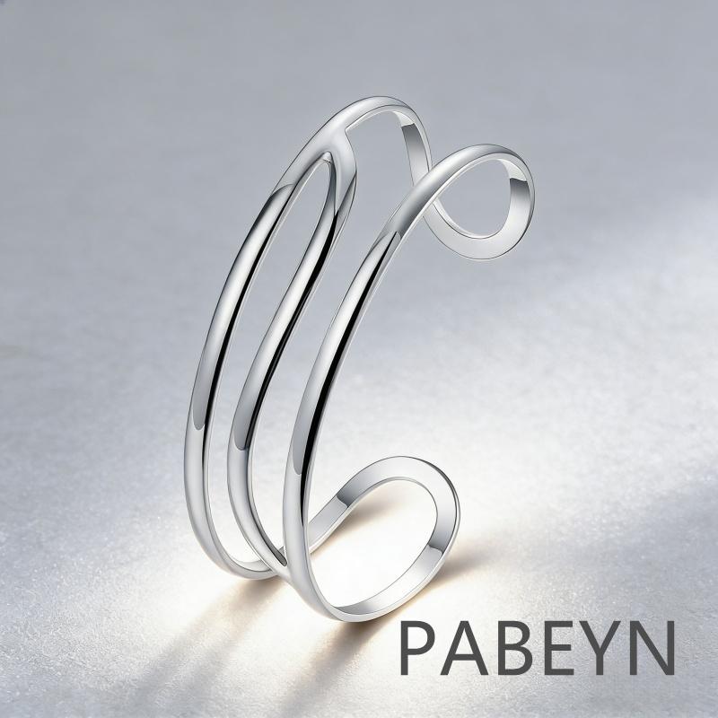 925 Sterling Silver Fashion Temperament Three-line Bracelet Birthday Party Anniversary Gift серебряный