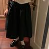 2024 Autumn/Winter Low Waist Black Slim Silhouette Tutu Skirt for Women