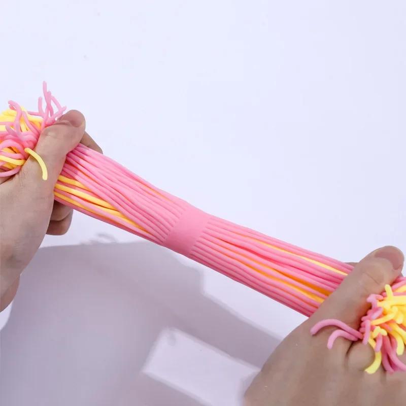 3p New TPR Elastic Simulation Noodles Children Tabletop Games Stress Relieving Elastic Rope Vent Kids Outdoor Activities Cure CN