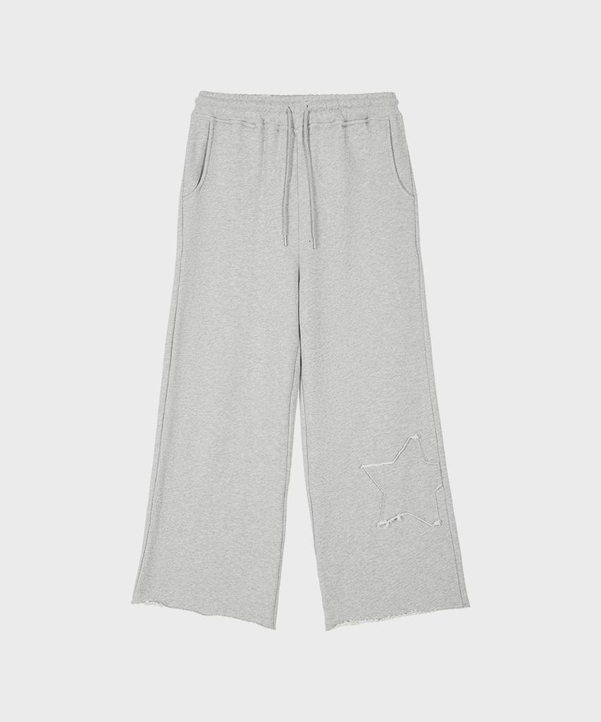 Alkialka Star Patch Wide Pants (Gray)