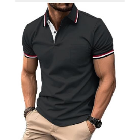 Pánské polo tričko s krátkým rukávem 3D digitální tisk Business Casual knoflíkové polo tričko