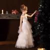 Elegant Tulle Fluffy Flower Girl Dress Sleeveless Bridesmaid Dresses Little Princess Girls Birthday Party Evening Gowns