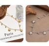 Korean Style Titanium Steel Small Flower Diamond Necklace for Women - Sweet Design Clavicle Choker