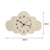 Wooden Wall Clock Cute Decoration Mute Country Minimalist for Dining Room