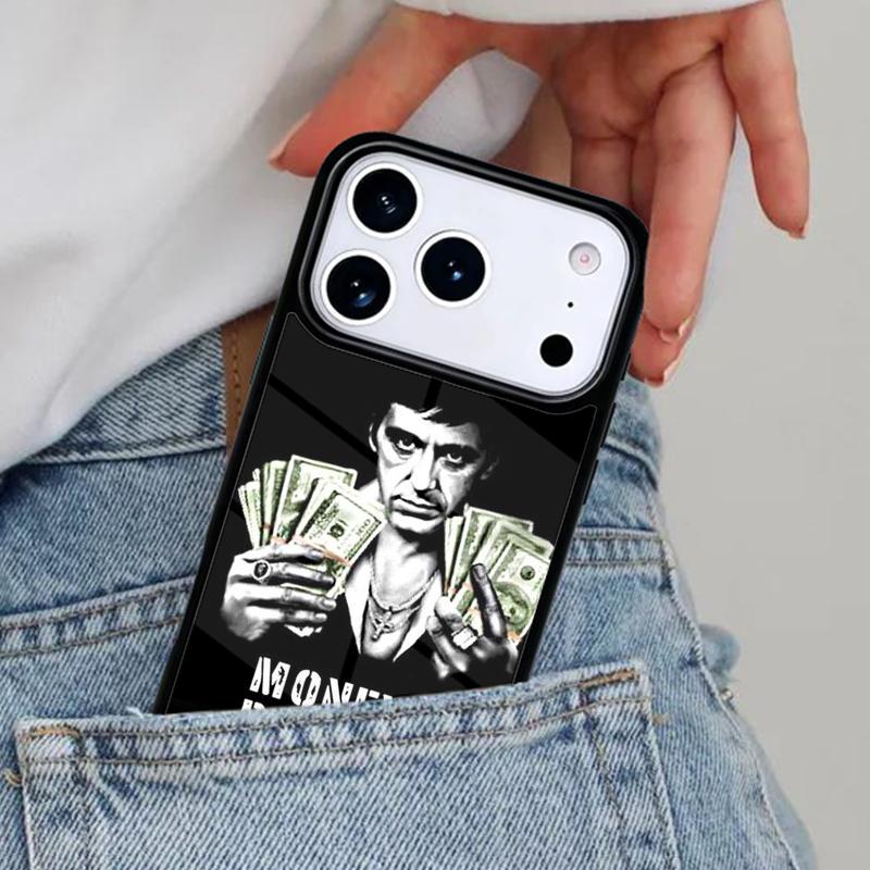 Scarface Tony Montana Phone Case for iPhone 17ProMax 12 13 14 15 16e 17 Pro Max Plus Air Cover