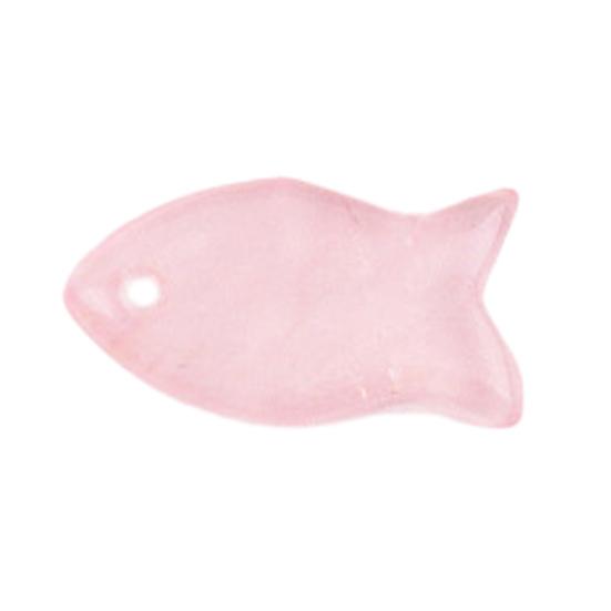 

22mm Small Fish Pendant with Six Rare Faux Crystals Handmade Natural Materials Polished Smooth DIY Jewelry Charm K