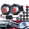 LED Car Dynamic Devil Eye Large Light 3-inch 33 Mode Car Light Remote Modification Eagle Eye 3D Lens Dynamic Pupils Headlight
