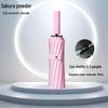 Bone Automatic Windproof Large Umbrella with UV Protection, Reversible for Sun and Rain.