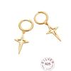 2019 100% 925 Solid Sterling Silver Women Fashion Heart Cross Star Charm Stud Earrings Friendship Gift Teen Girls Friends