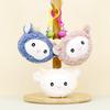 Adorable Plush Sheep Keychain Soft Bell Lamb Head Cute Couple Bag Charm Doll