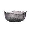 Japanese Hammered Gold Rim Glass Bowl: Heat-Resistant, Transparent, Irregular for Fruit Salad or Noodles