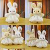Pearl Rabbit Gauze Skirt Plush Doll With Butterfly Bow Animal Toy Gift Birthday