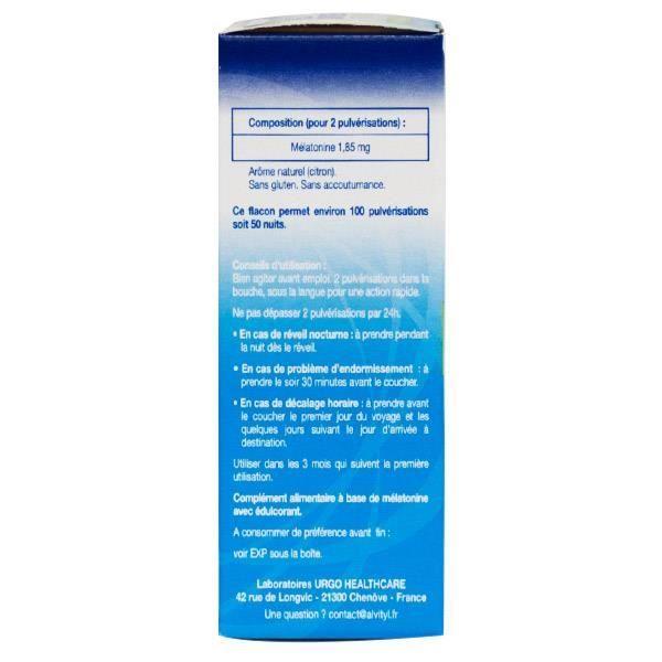 Alvityl Méla-sommeil Flash Mélatonine Spray Dès 18 Ans 20ml