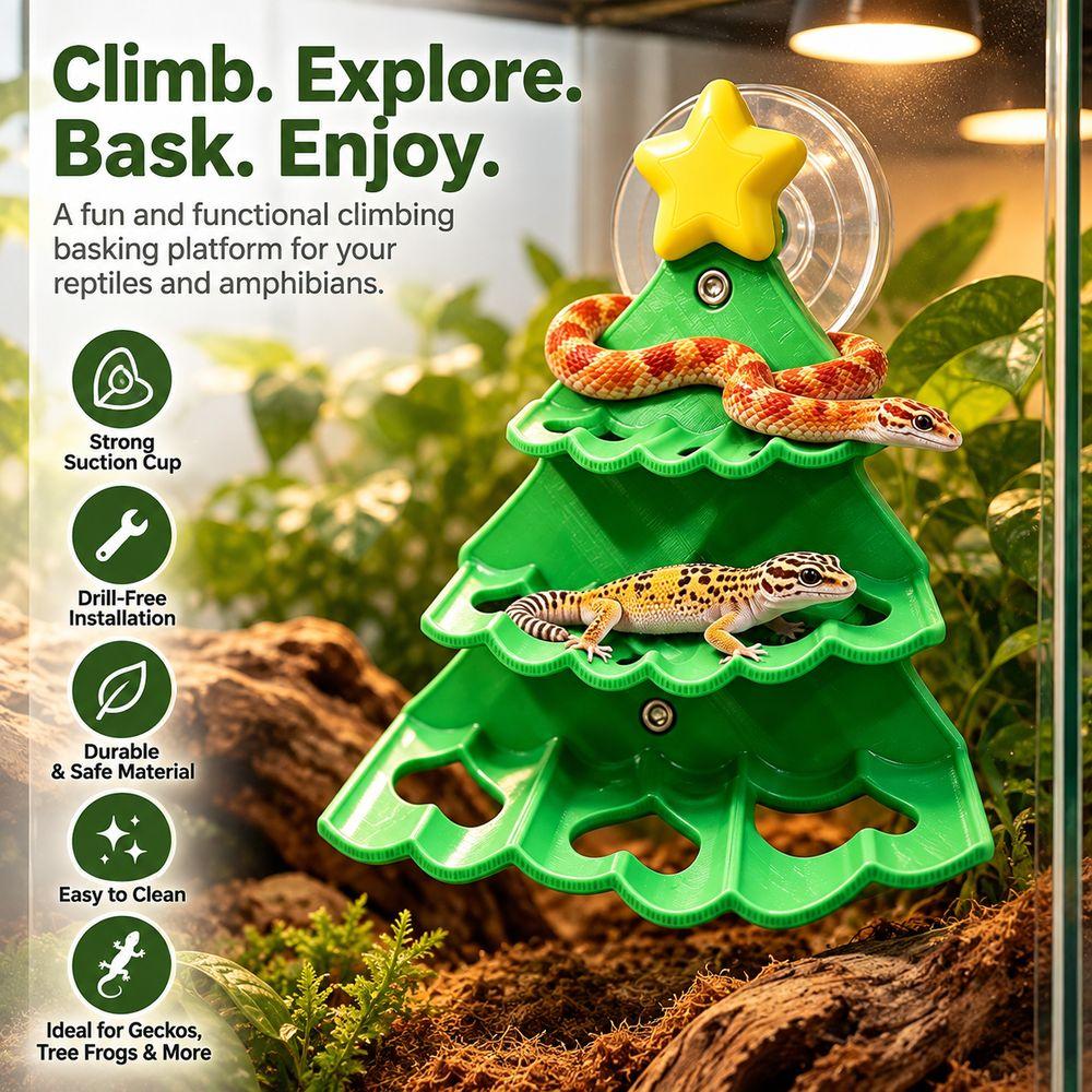 Detachable Feeding Bowl Reptile Climbing Platform Suction Cup Terrary Platform  for Tree Frog