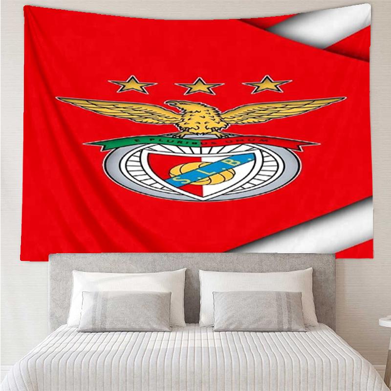 Benfica Print Tapestry, Backdrop, Easy Setup, Ideal for Bedroom, Office & Living Room, with Aesthetic Wall Hanging Decor.