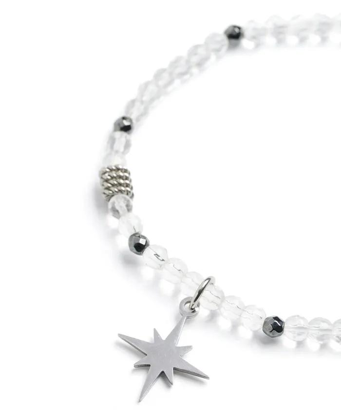Crystal Star Charm Bracelet (PLT-BR-029_WT)