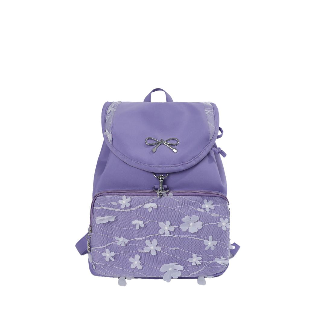 Schoolbag girl cute large capacity new backpack bow pain bag flower backpack schoolbag
