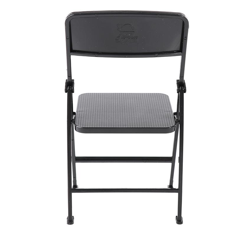 Black Painted Metal Folding Chair 1:6 Scale Dolls House Miniature Accessories
