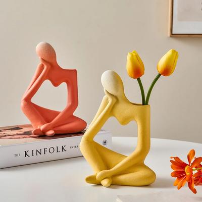 Creative Thinkers Ceramic Flower Arrangement Set Restaurant Hotel Living Room Small Vase Decoration Decoration Simple Art