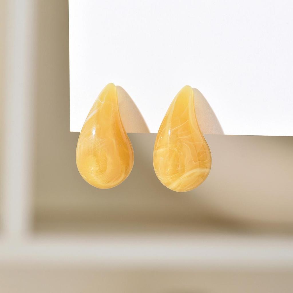 Plump Water Drop Acrylic Dangle Earrings - Simple & Fashionable Jewelry for Women