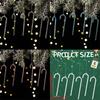 6Pcs Transparent Christmas Canes Pendant Shatterproof Simulation Acrylic Christmas Canes Exquisite Christmas Tree Decoration