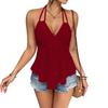 Ready-made Women's Halterneck Suspender Tops Hollow Strappy Vests for Commuting with Style