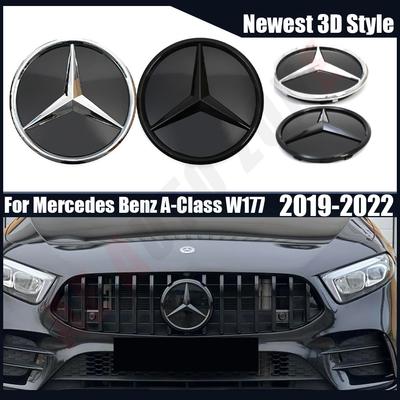 Für Mercedes Benz A-Klasse W177 2019-2022 A180 A200 A220 Frontgrill Chrom Stern Emblem Plakette