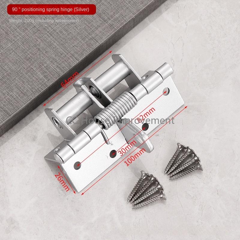 

4-inch Concealed Spring Hinge Automatic Door Closing Hinge Wooden Door Multi-function Door Closer 90 Degrees Wholesale серебряный