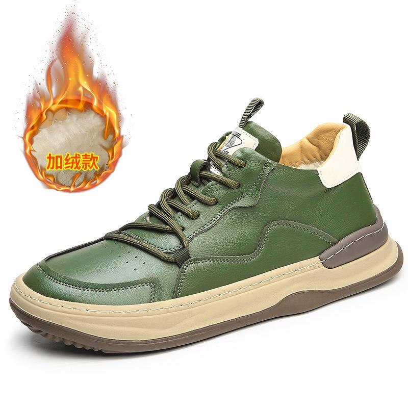 

Мужские ботинки с высоким верхом из коровьей кожи, трендовые, универсальные, коричневые, в стиле ретро, из кожи и велюра, повседневные кеды, мужские хлопковые туфли 45