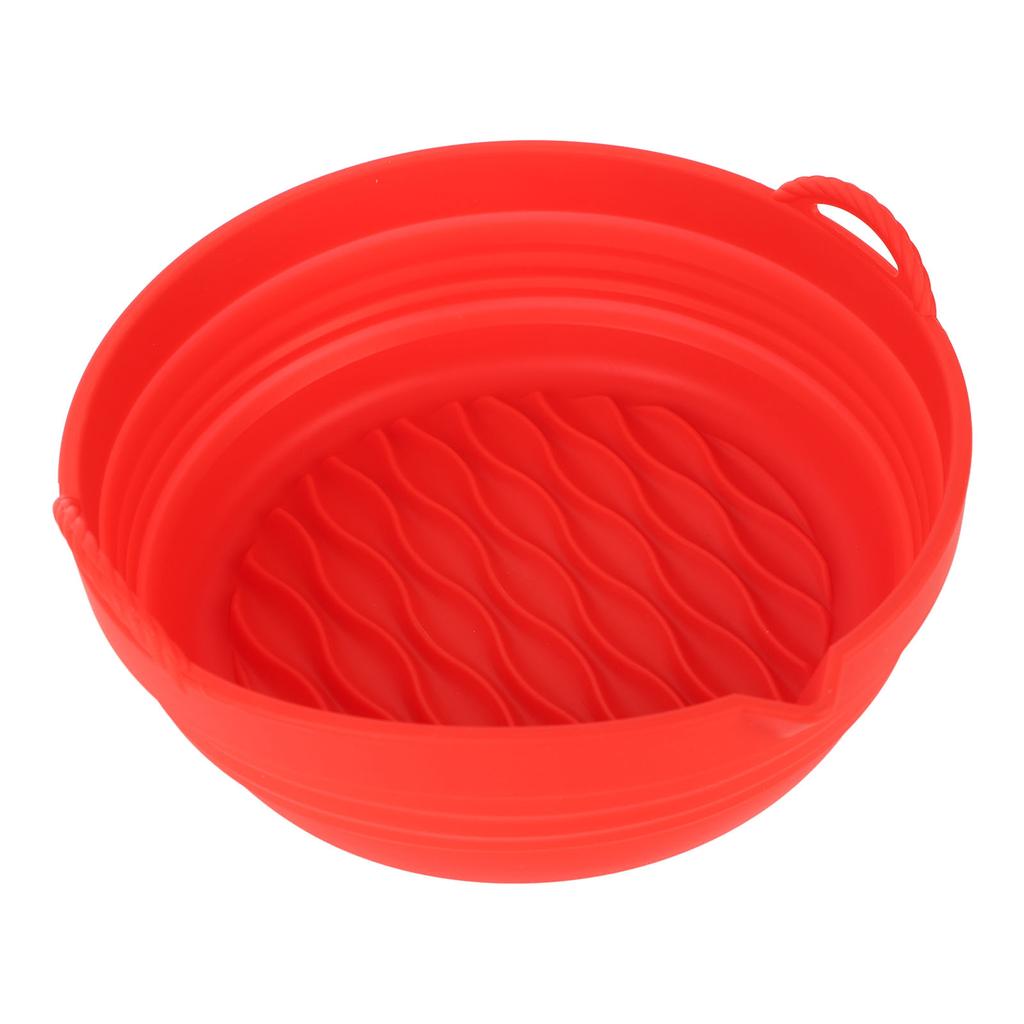 Fryer Silicone Liner Foldable Round Wavy Stripe Heat Resistant Reusable Fryer Pot for Fryer Accessory
