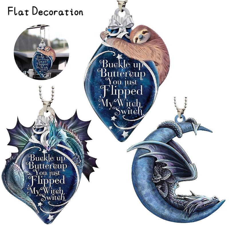 Blue Moon And Dragon Lover Car Ornament Holiday And Home Decoration Hanging Pendant