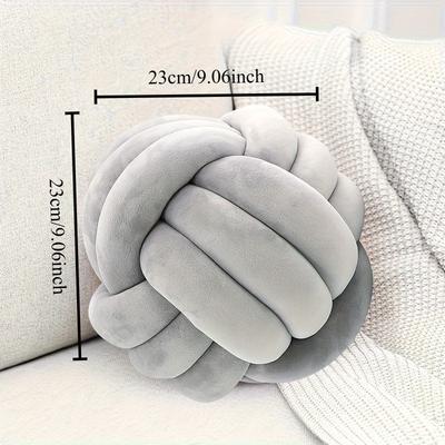 Art Decor Knot Ball Throw Pillow Handmade Soft Big Cushion Modern & Cozy Decorative Christmas Cushion for Home Sofa