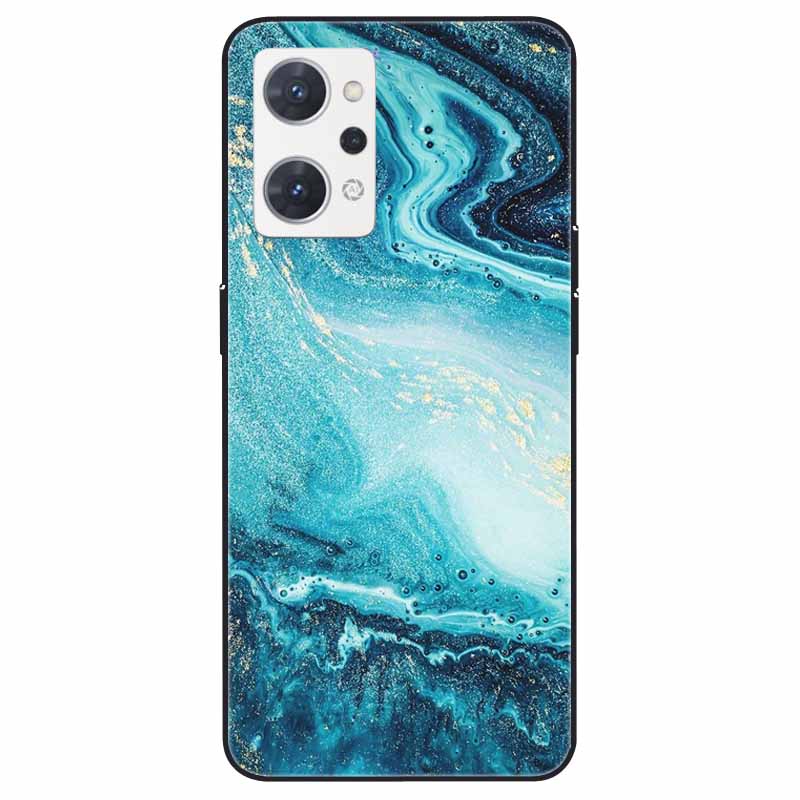 For OPPO Reno 9A 7A Case Soft TPU Fashion Marble Silicone Bumper Covers for OPPO Reno 9 A 5G CPH2523 Reno7A Protector Reno9 A